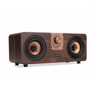 ลำโพงบลูทูธ MN-101 เสียงทุ้มหนักแน่น ลำโพงลายไม้2ดอก Bluetoo…