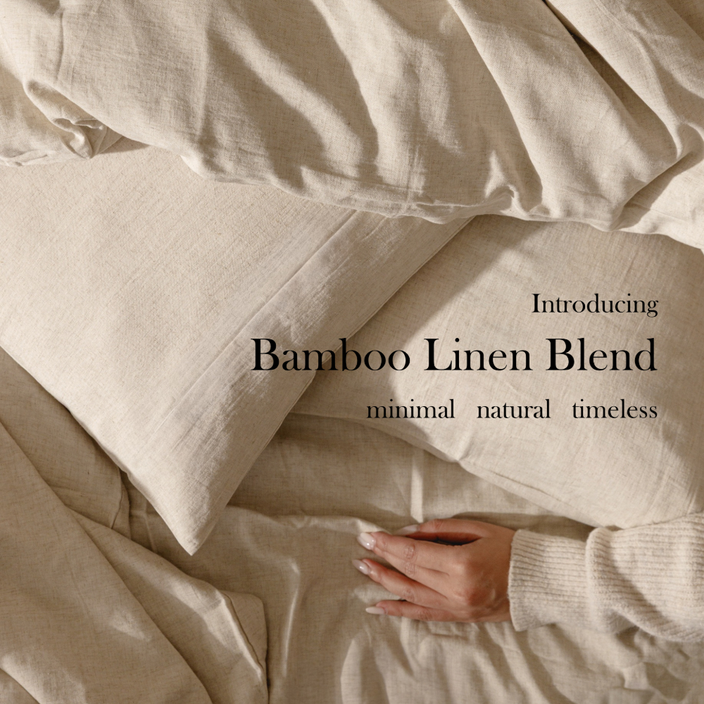 Bamboo Linen Blend bedding set ชุดผ้าปูที่นอนใยไผ่ ผสม ลินิน ธรรมชาติ