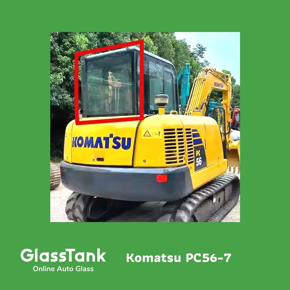กระจกหลังโค้ง โคมัตสุ Komatsu PC56-7 กระจกแม็คโคร