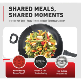 Tefal Cook Easy กระทะก้นลึก รุ่น B5038996 ขนาด 32 ซม. สีดำ