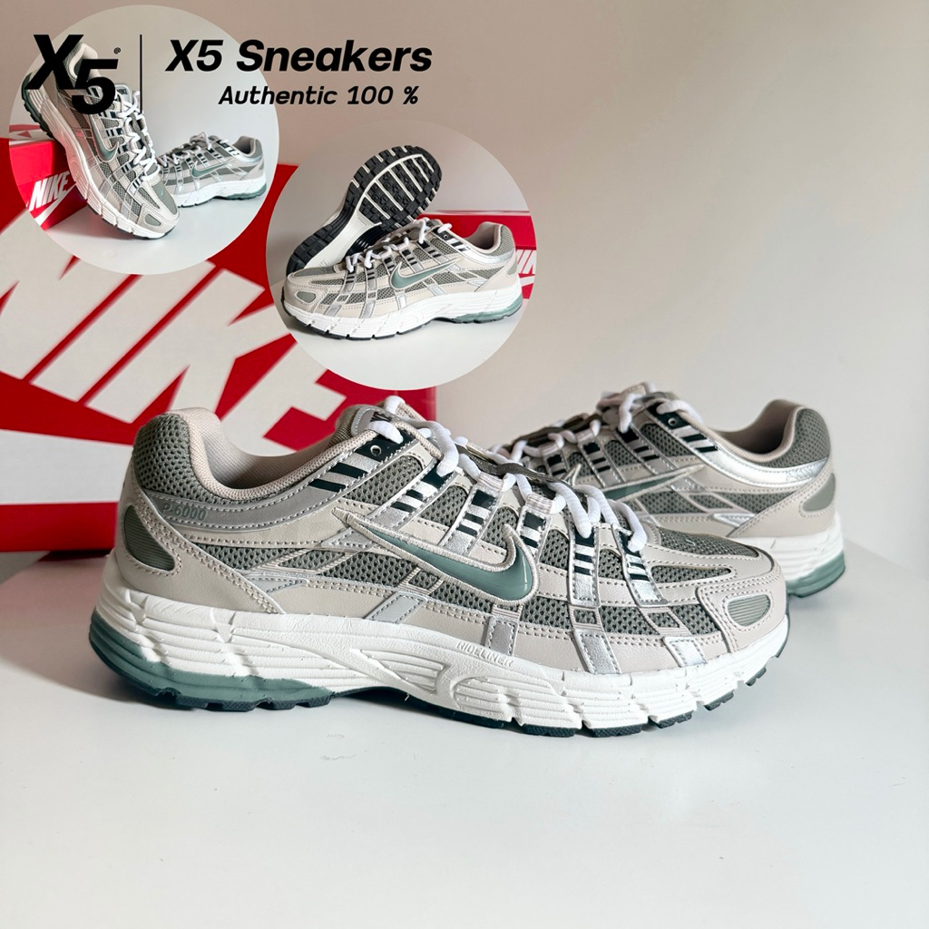 Nike ของแท้ 100% P6000 สีครีมเขียว