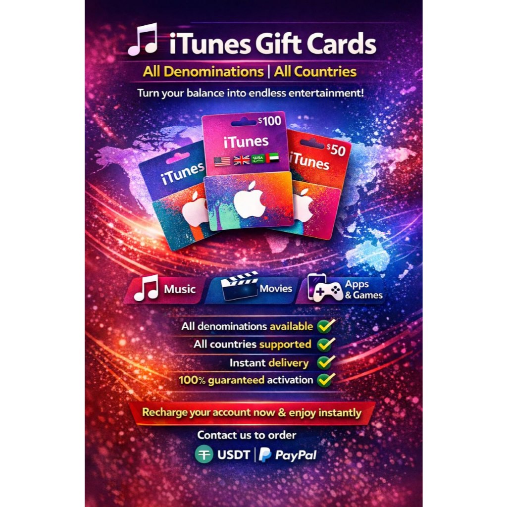 บัตร itune.s US พร้อมส่ง ทักร้านก่อนสั่งซื้อ