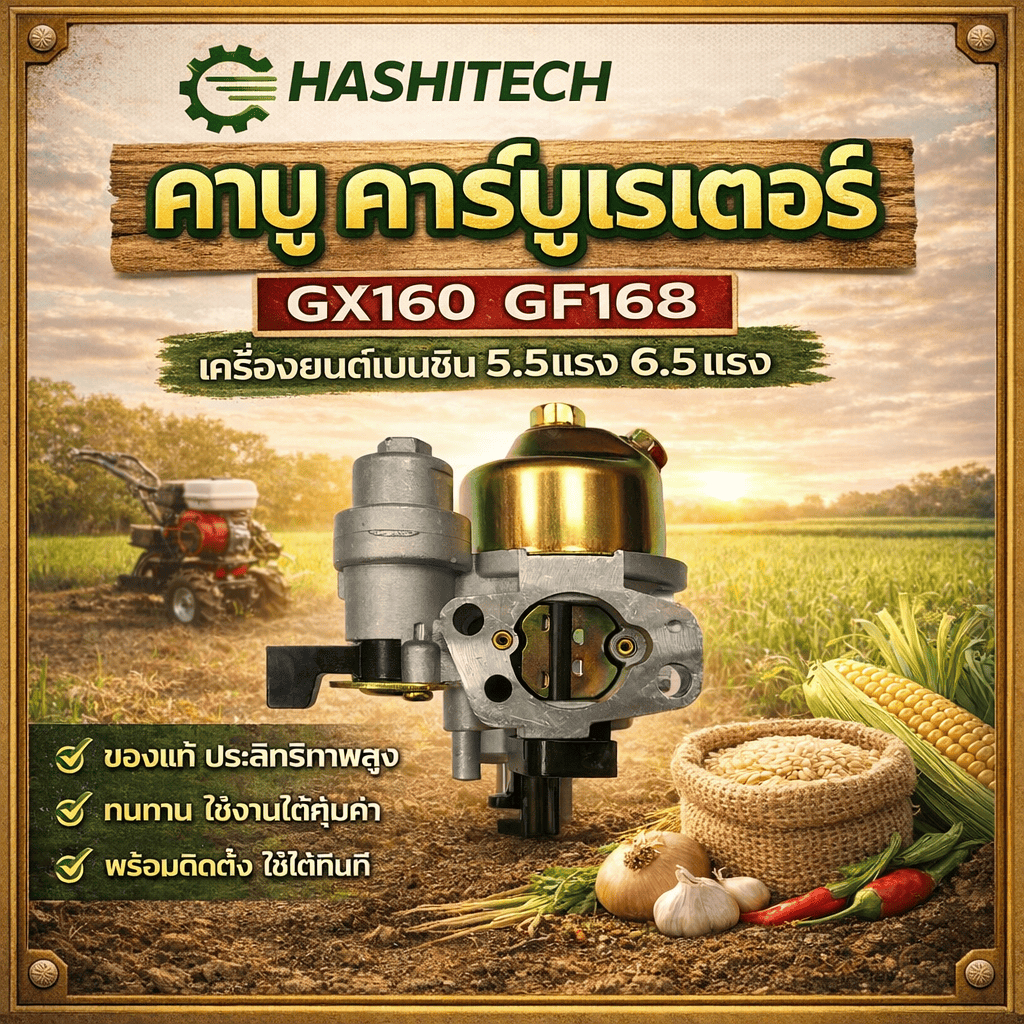 คาบู คาร์บูเรเตอร์ GX160 GF168 เครื่องยนต์เบนซิน 5.5แรง 6.5แรง by เจ๊เขียวค้าส่ง
