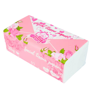 ยกลัง 10 หิ้ว 50 ห่อ กระดาษทิชชู่เช็ดหน้า Lilly 170แผ่น valentine's day หนา 2 ชั้น