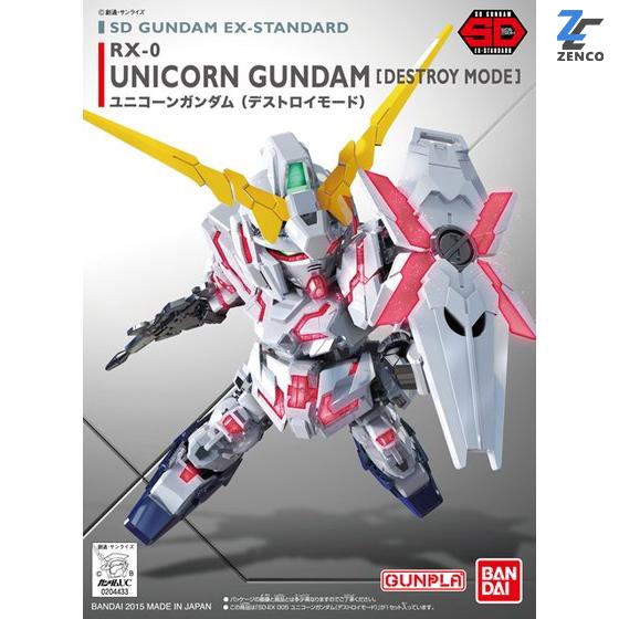 Bandai SD RX-0 Unicorn Gundam (Destroy Mode) Ex-Standard 4573102656193