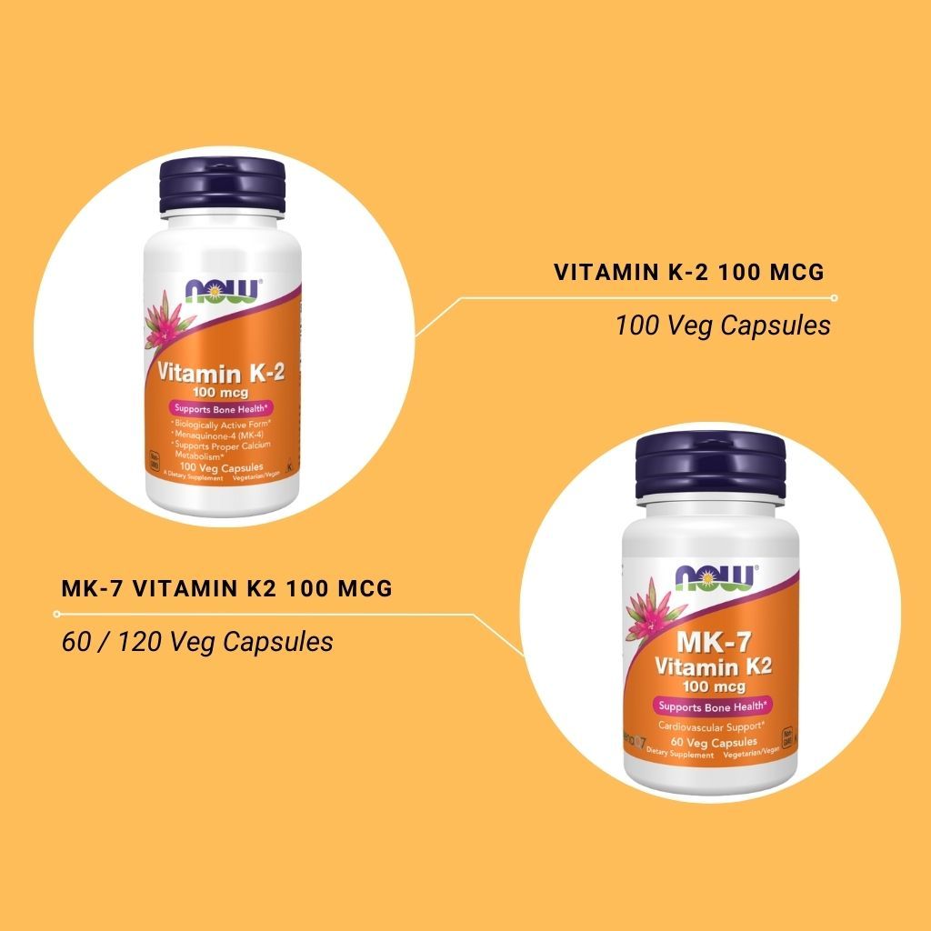 Now Foods Vitamin K2 100 mcg, MK-7 Vitamin K2 100 mcg Veg Capsules