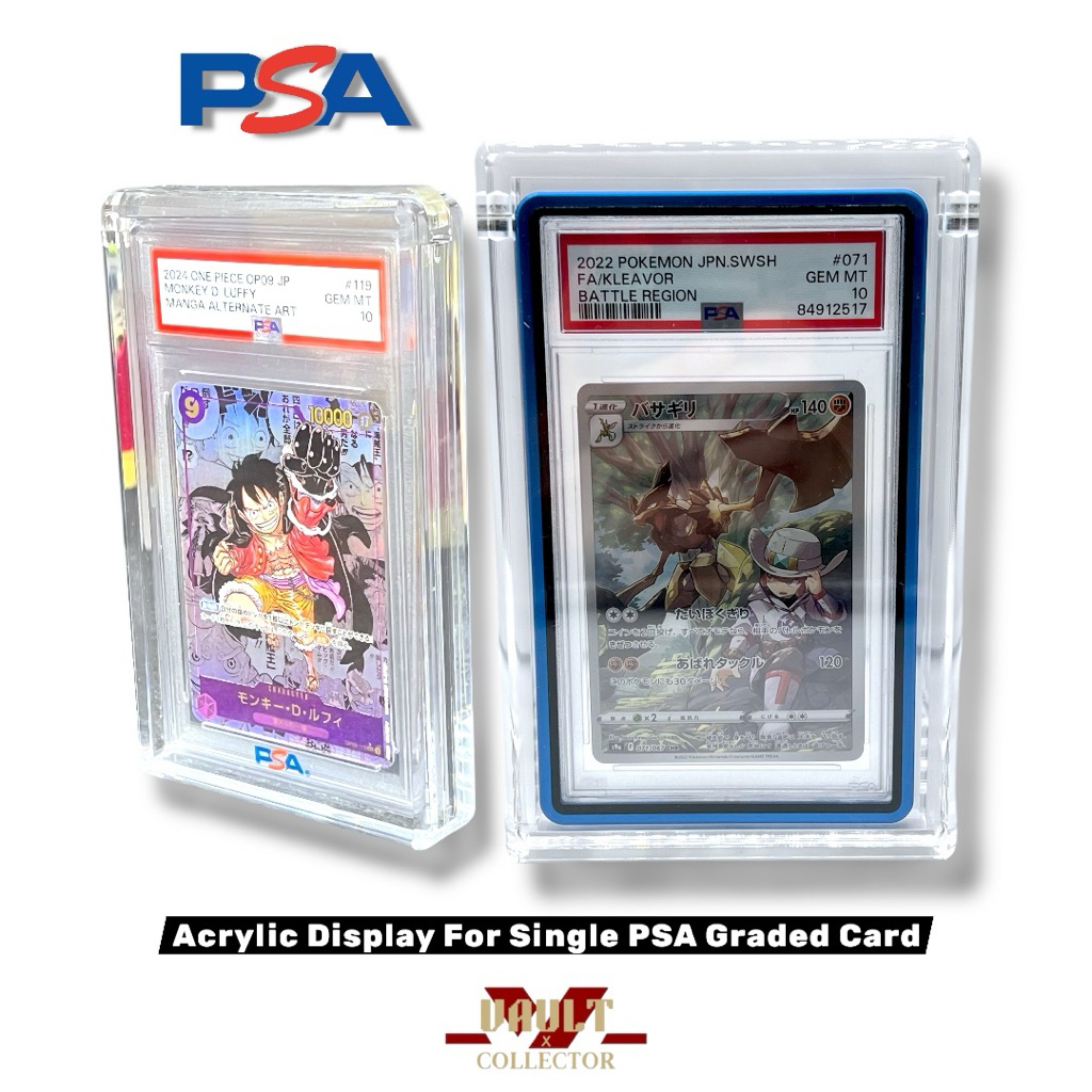 High-End Acrylic Display for Single PSA Graded Card / magnetic UV Protection Case