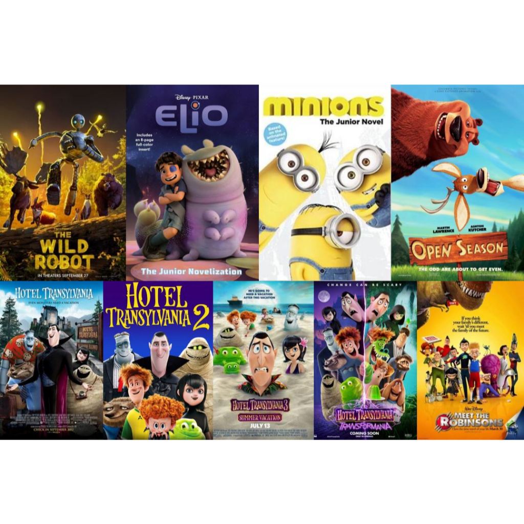 Flash Drive 64Gb Animation Vol.9 Elio_Minions_Open season_The Wild Robot_Hotel transylvania 1080p&4K