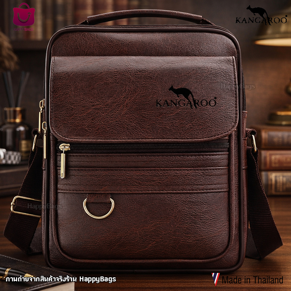กระเป๋าหนังสะพายข้างผู้ชาย Kangaroo พร้อมส่ง จาก กทม