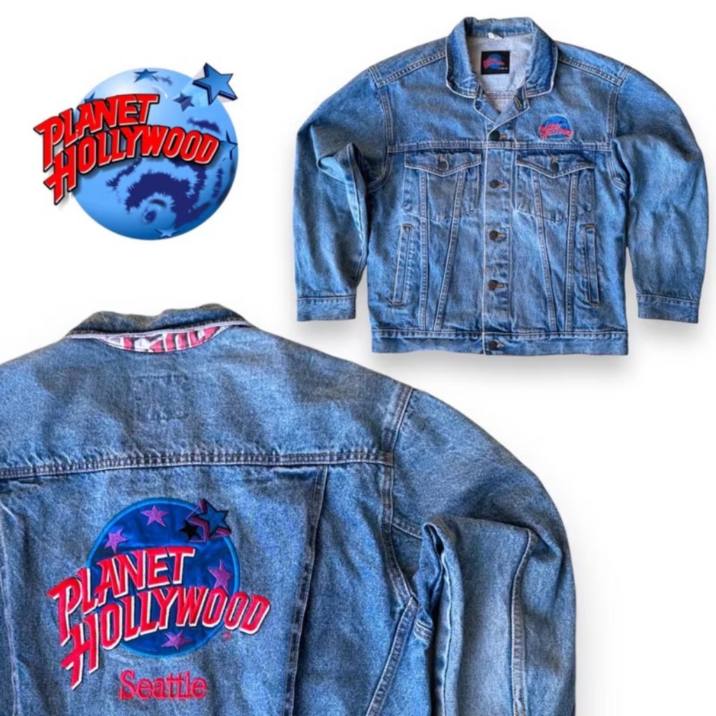 Used มือสอง แจ็คเก็ตยีนส์ Planet Hollywood