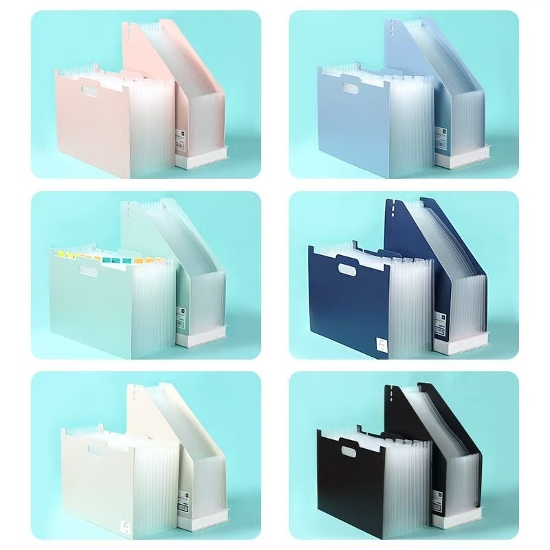 พร้อมส่ง แฟ้มกล่องอเนกประสงค์ แฟ้มตั้งโตะยืนขยายได้ แฟ้มใส่เอกสารมากถึง13ช่อง