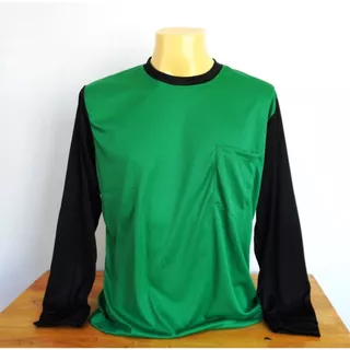 เสื้อคนงานแขนยาวคอกลม แขนดำ ผ้าไมโครโพลีเอสเตอร์ รอบอก 42-46 นิ้ว เสื้อทีม ยูนิฟอร์ม Suncolor