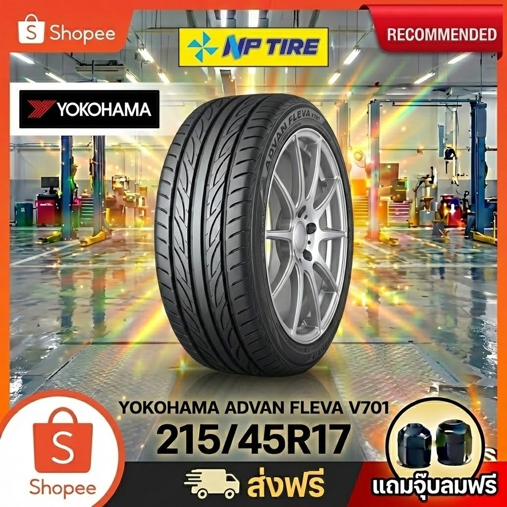 ยาง 215/45R17 YOKOHAMA ADVAN FLEVA V701  ราคาต่อเส้น  ปี 2023