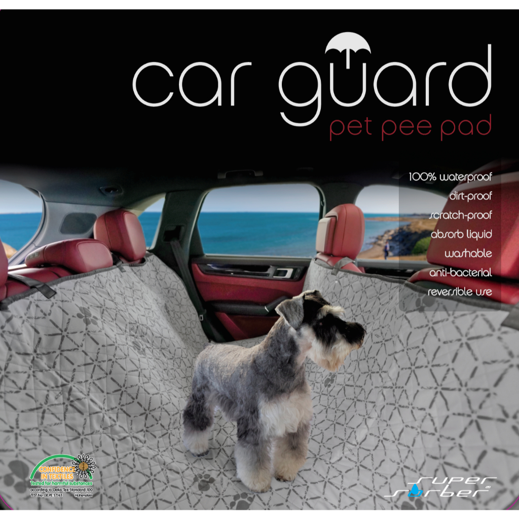 ผ้ารองเบาะรถยนต์สำหรับสัตว์เลี้ยง รุ่น Car Guard ขนาด 145x150cm สีเทา