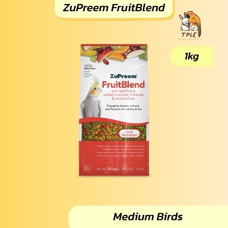 New Zupreem Fruitblend ตัวใหม่ ผลไม้อัดเม็ดสำหรับนกแก้ว 1-1.5Kg - รูปที่ 2