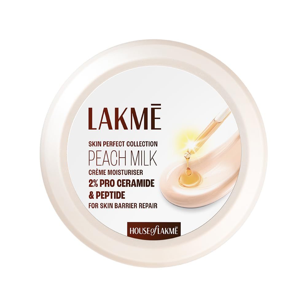 "Lakme Skin Perfect Collection Peach Milk Cream Moisturiser 50g มอยส์เจอไรเซอร์เนื้อครีมบางเบา"