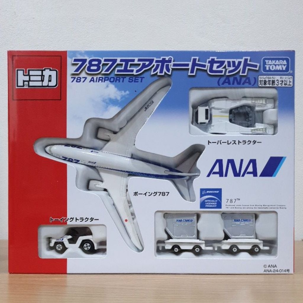 Tomica Boing 787 Airport set ANA เครื่องบิน โบอิ้ง สนามบิน Takara Tomy