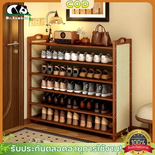 【จัดส่งภายใน 2 ชั่วโมง】ชั้นวางรองเท้าทำจากไม้ไผ่แบบตั้งพื้น มีให้เลือกหลายขนาด ประหยัดพื้นที่ รับน้ำหนักได้เยอะ