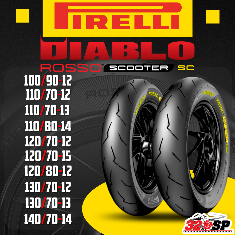 ยางล็อตล่าสุด!! ยาง PIRELLI DIABLO ROSSO SCOOTER SC ขอบ12/ ขอบ13 / ขอบ14 / ขอบ15 ยางเส้นเดี่ยว ของใหม่ ส่งไว!!! 320SP