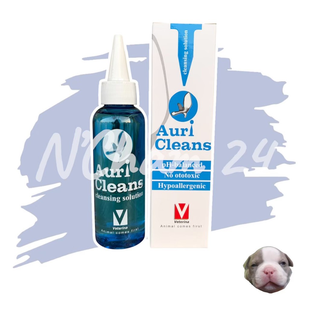 Auri Cleans 100 ml หมดอายุ07/2028 ผลิตภัณฑ์ทำความสะอาดช่องหูสุนัขและแมว สูตรอ่อนโยนพิเศษ