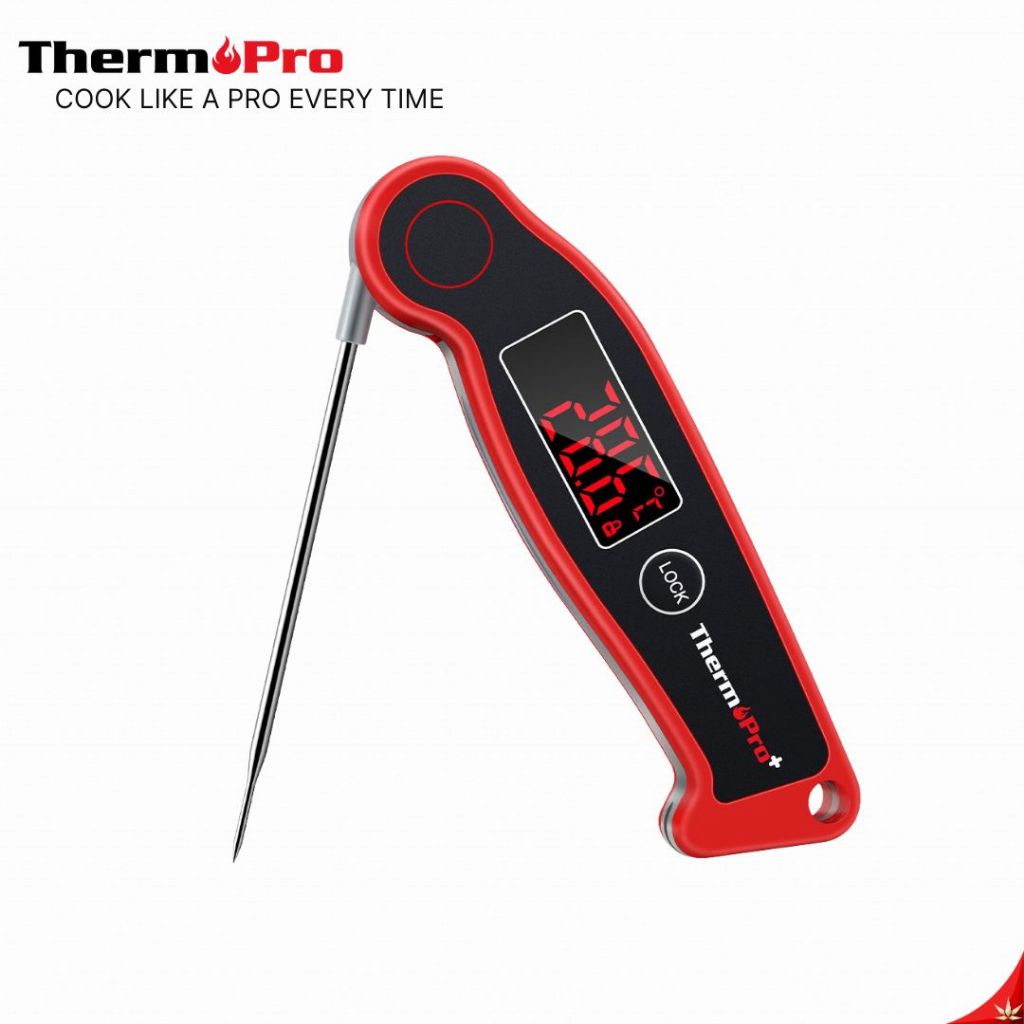 ThermoPro TP-19 เครื่องวัดอุณหภูมิอาหาร/เนื้อ BBQ ดิจิทัล Instant-Read Meat Thermometer รุ่นTP-19