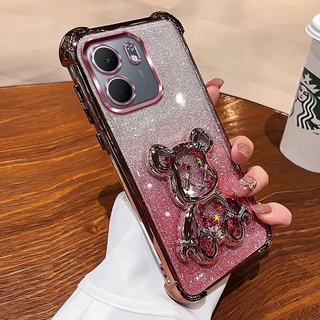 เคส หมีตู้น้ำ สำหรับ OPPO A6C A6S A6T A6 A6X A6PRO A5i A5X A5PRO A3 A3X A3PRO A54 A15 A5S A7 A12 F9 กากเพชร ฟรุ้งฟริ้ง