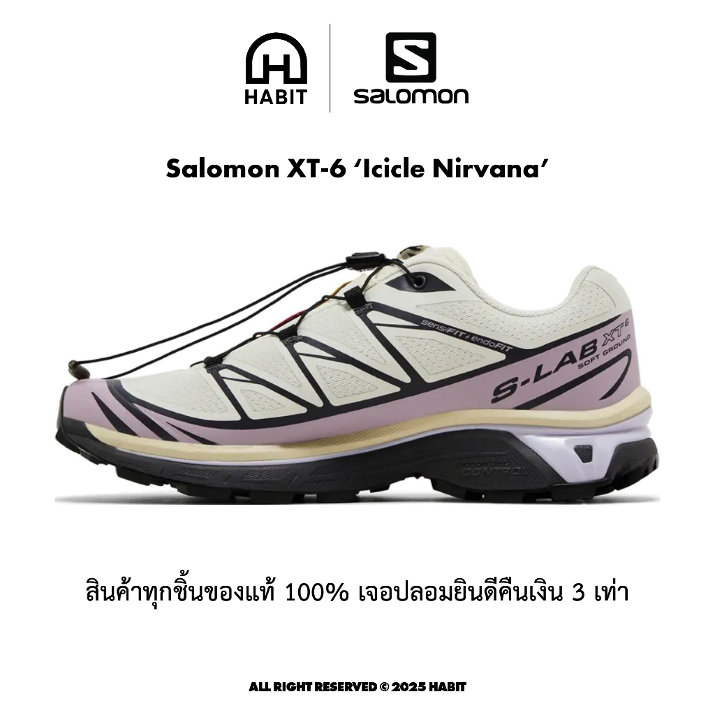 ✅พร้อมส่ง SALOMON XT-6 ICICLE/NIRVANA/NINE IRON Womens Low-top Running shoes.Cushioned comfort for casual wear. - รูปที่ 2