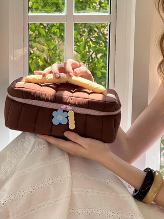 CROSS CULTURE - COU COU XXL MAKEUP BAG กระเป๋าเครื่องสำอางค์ไซส์ใหญ่ คู่สีน่ารัก