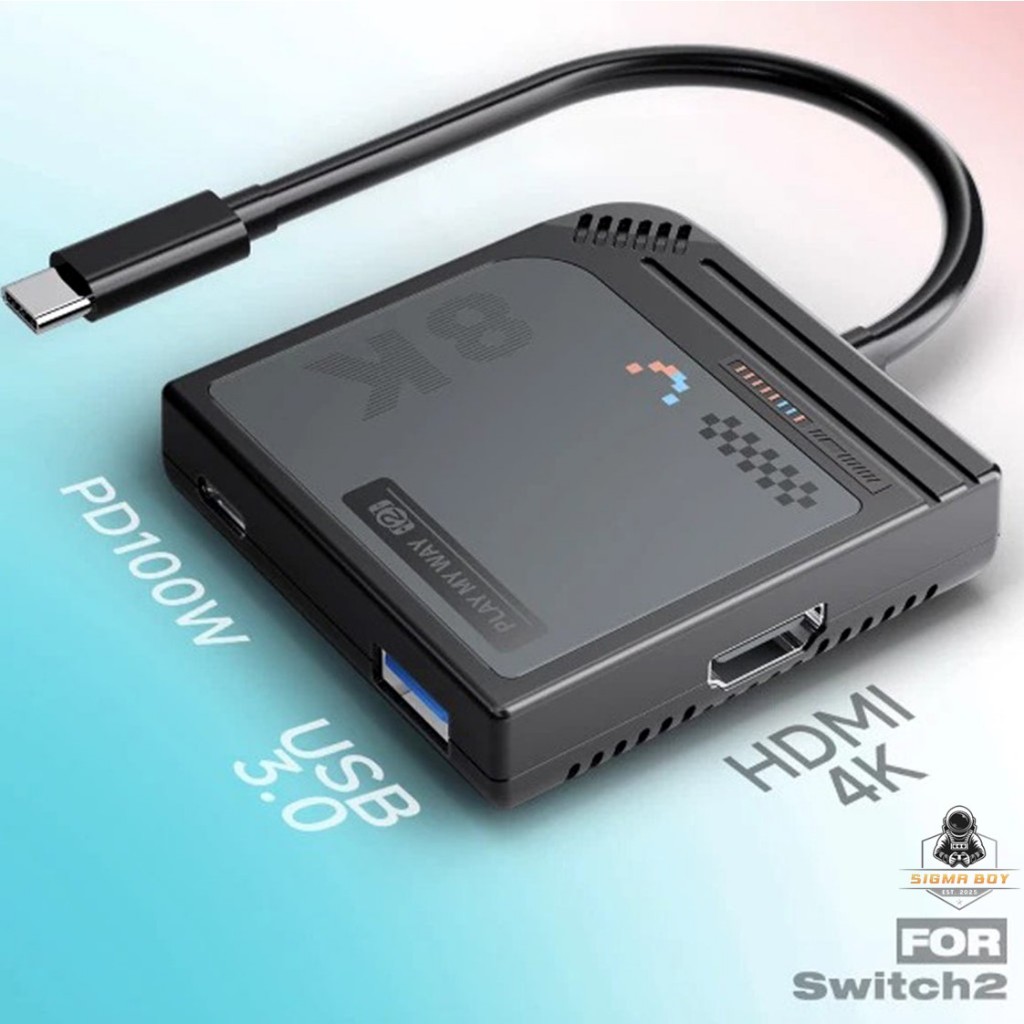 IINE สวิตช์แปลงวิดีโอ 3-in-1 @4k 144Hz รุ่น L1207