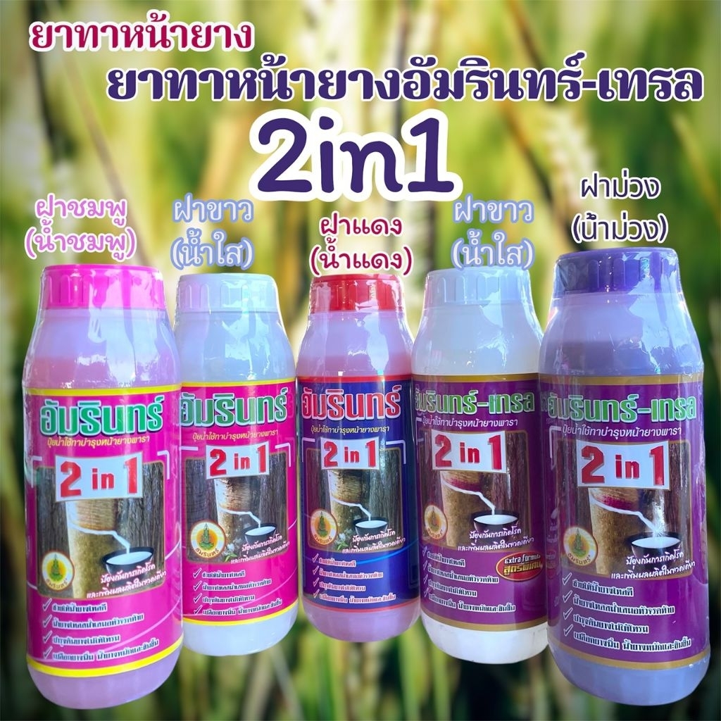 อัมรินทร์และ อัมรินทร์-เทรล ขนาด1ลิตร น้ำยาทาหน้ายางพารา ช่วยเพิ่มปริมาณน้ำยาง