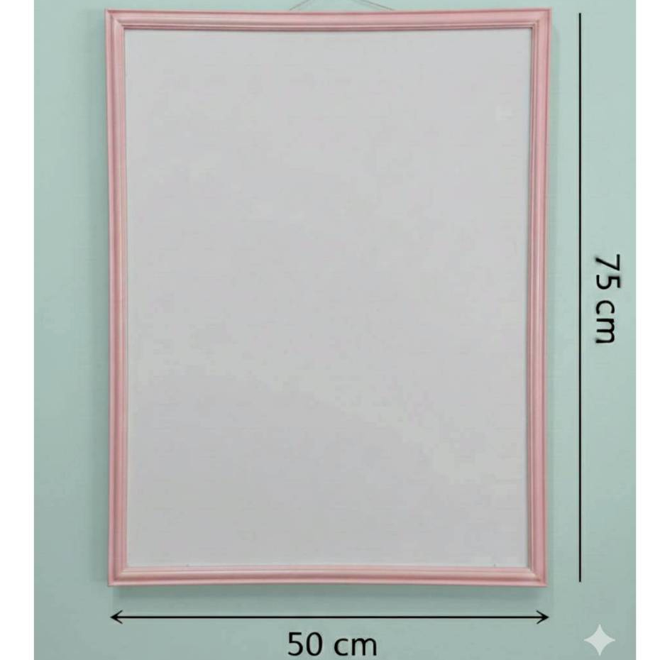 กรอบรูปสีชมพู75x50cm. กรอบรูป75x50cm.สีชมพู กรอบรูปแขวนผนัง แต่งบ้านสไตล์มินิมอล