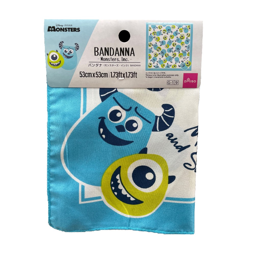 [DAISO x Disney PIXAR] ผ้าพันคอ Monsters, Inc.: เพิ่มความสนุกให้กับชีวิตประจำวันของคุณด้วยไมค์และซัลลี่!