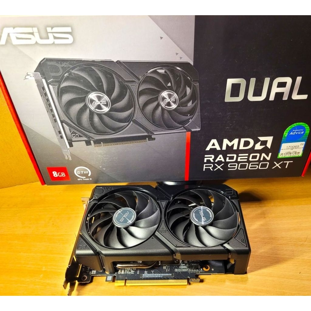 ASUS Radeon RX9060XT 8GB GDDR6 ประกัน​ Advice RX 9060XT AMD 9060 แรงกว่า​ 7600​ 5060 5050 4060 4060t
