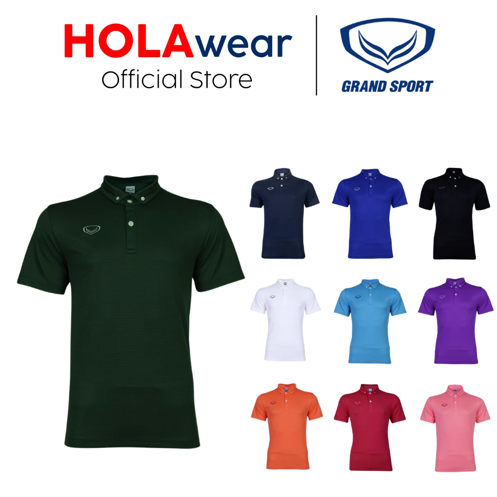 [มีส่งด่วน] โปโล Grand Sport 12-261 เสื้อคอปก ผ้านิ่ม ติดกระดุมปลายปกเสื้อ  โพส 1/2 *มีหลายโพส ทักแชทได้ค่ะ*