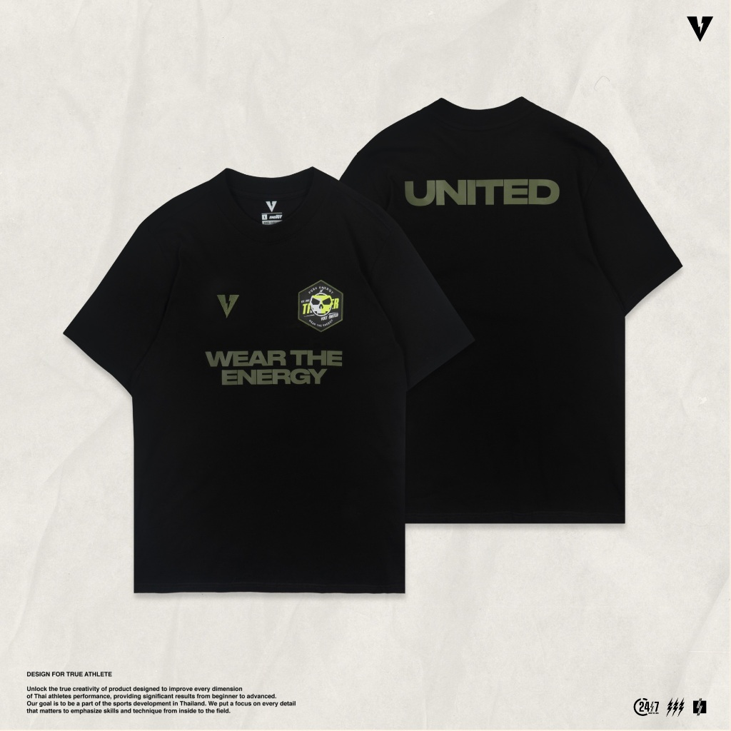 VOLT เสื้อยืด สีดำ MOMENTUM 001 VOLT UNITED 2026 BLACK