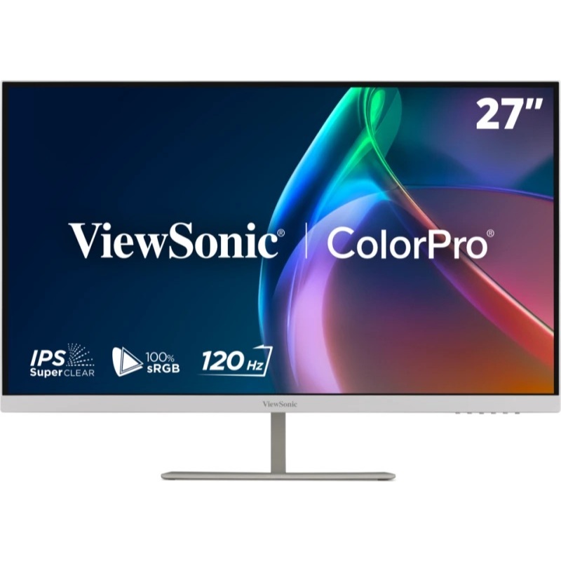 Viewsonic ColorPro VP2766-2K-W 27" 120Hz 2K QHD 100% sRGB & Factory Calibrated White Monitor with 90