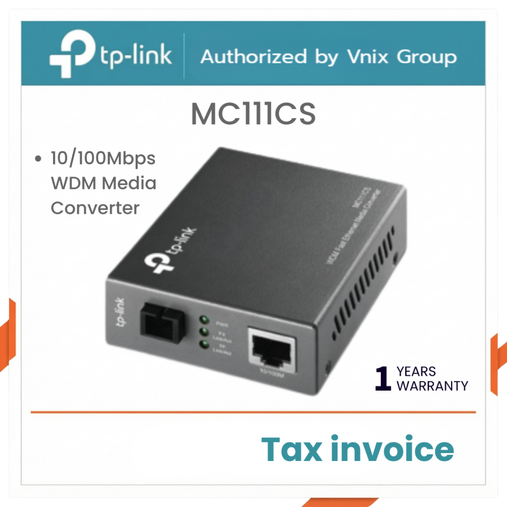 MC111CS TP-Link 10/100Mbps WDM Media Converter By Vnix Group