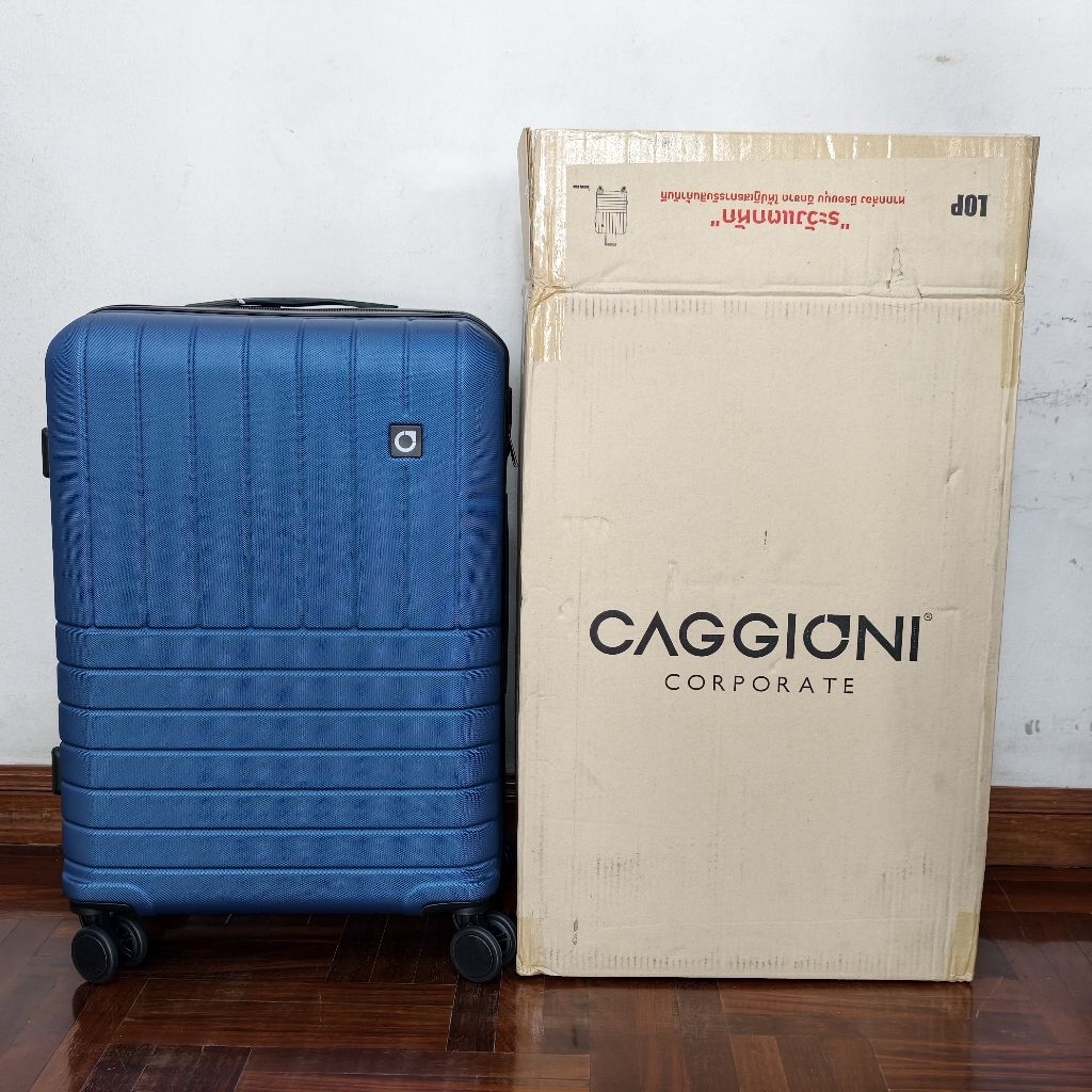 [Live50%,ของแท้] กระเป๋าเดินทาง คาจิโอนี่ Caggioni ขนาด 24 นิ้ว สี Infinity Blue กระเป๋าเดินทางล้อลา