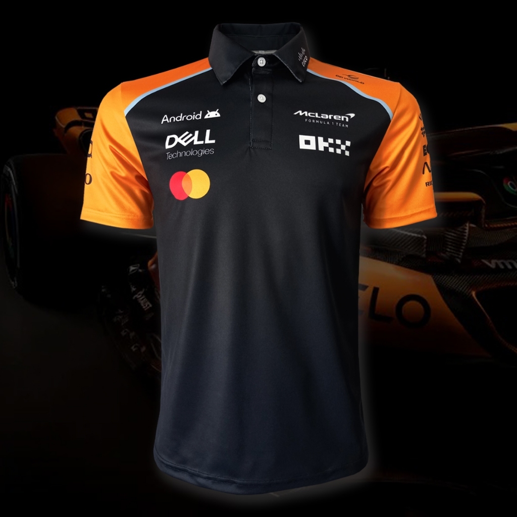 เสื้อโปโล F1 เสื้อฟอร์มูล่า วัน ทีม แม็คลาเรน ปี2025 #FM0165 พิมพ์ทั้งตัว ไซส์ S-5XL