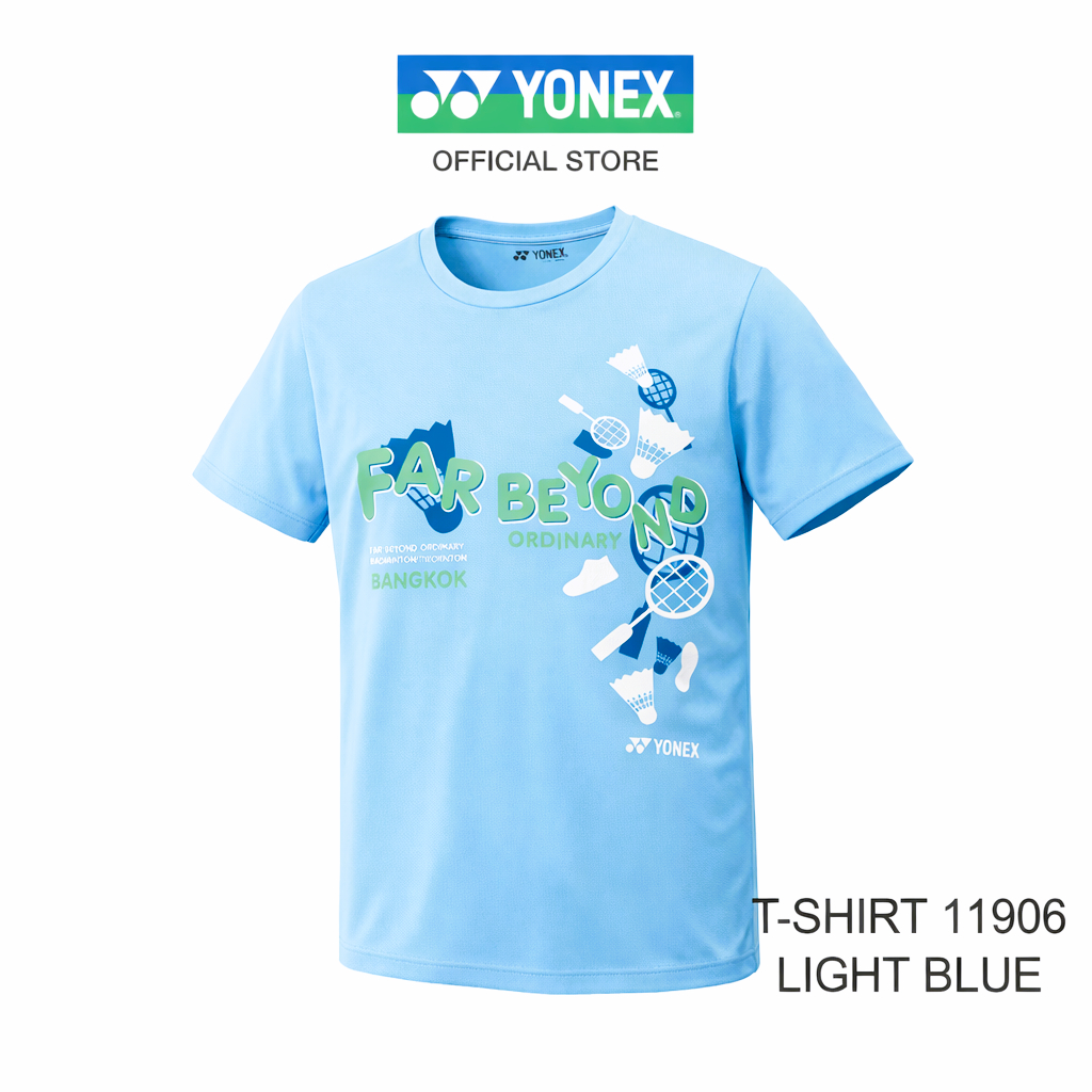 YONEX T-SHIRT 11906 สื้อคอกลม ผ้า Nylon spandex เนื้อสัมผัสนุ่มสบาย สำหรับทั้งใส่ออกกำลังกายหรือเป็นชุดลำลอง