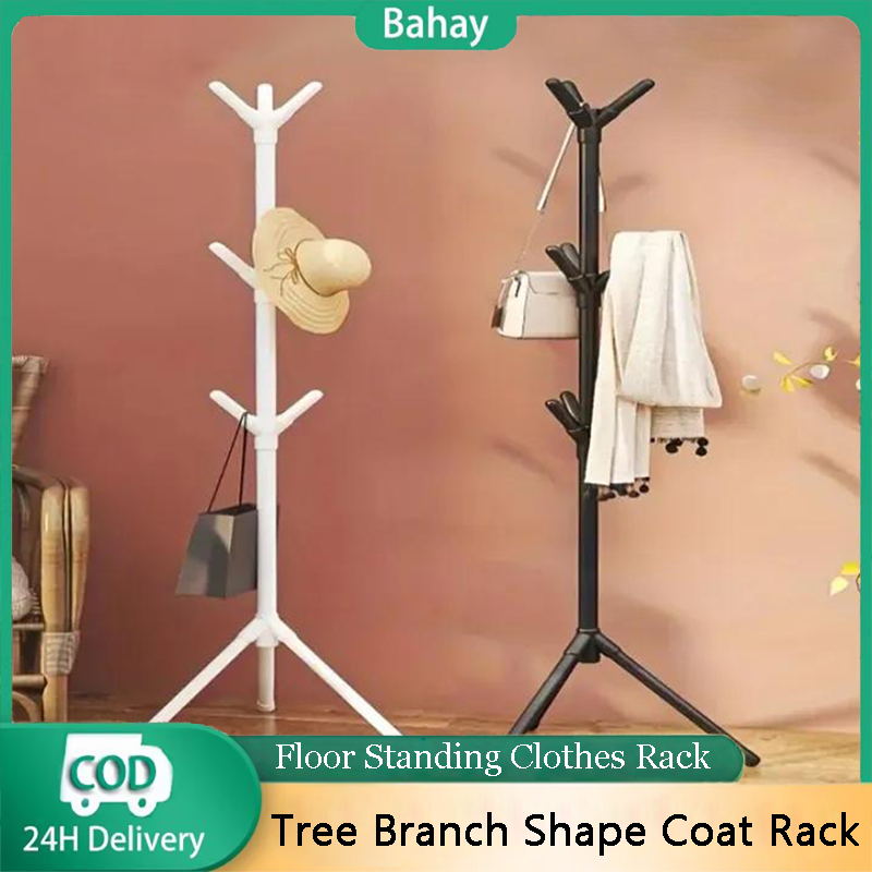 Clothes Hanger Hat Coat Hanger Floor Stand Clothing Racks Tree Branch Shape Coat Rack Vertical Bedro