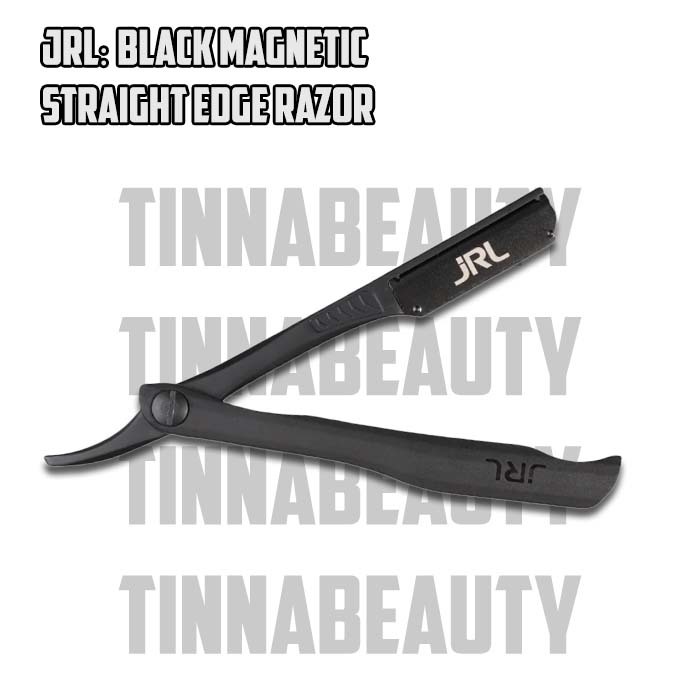 JRL Black Magnetic Straight Edge Razor ด้ามมีดโกนแม่เหล็ก JRL สีดำ