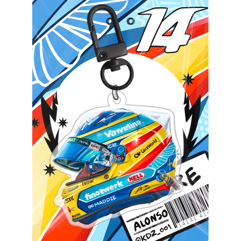 พวงกุญแจ Helmet Fernando Alonso F1