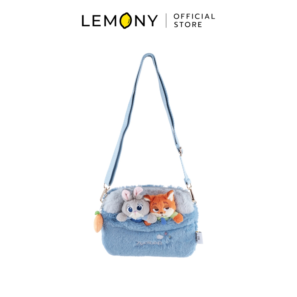LEMONY กระเป๋าสะพายข้างตุ๊กตา จูดี้ & นิค ซูโทเปีย Disney Zootopia Collection