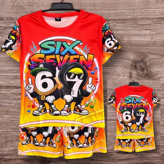 ชุดเด็ก ชุดเด็กพิมพ์ลายเสื้อ+กางเกง