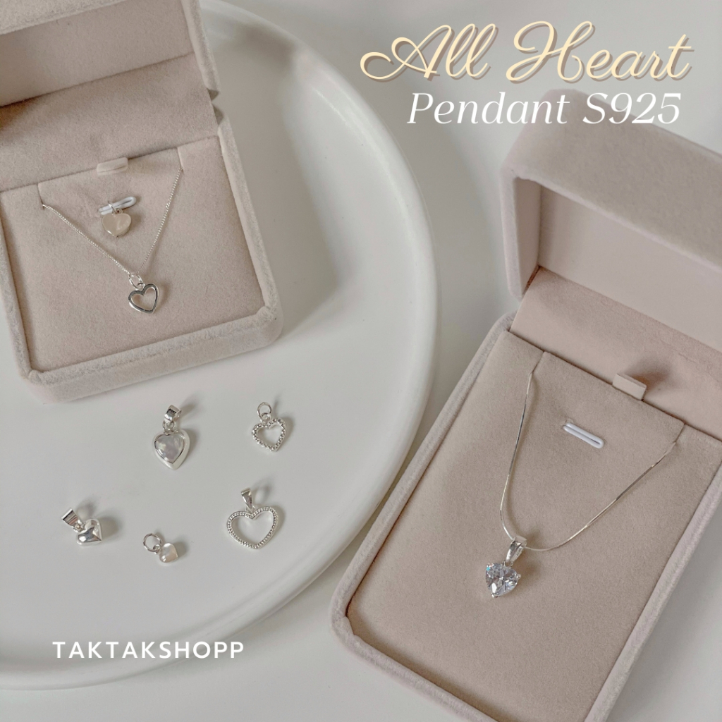 (เฉพาะจี้)Heart Pendants S925|จี้หัวใจเงินแท้92.5%
