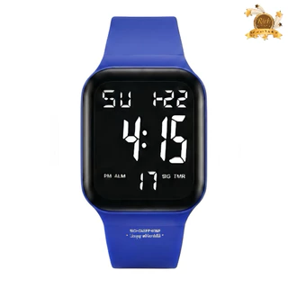 นาฬิกาข้อมือ DASH - แดช แท้ รหัส D3 กันน้ำ 100% มีไฟ LED ระบบดิจิตอล หน้าเหลี่ยม สายซิลิโคนเรซิ่น มีหลายสี