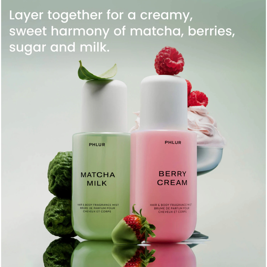 ❣️พรีออเดอร์❣️ PHLUR  Matcha Milk, Berry Cream Hair and Body Mist