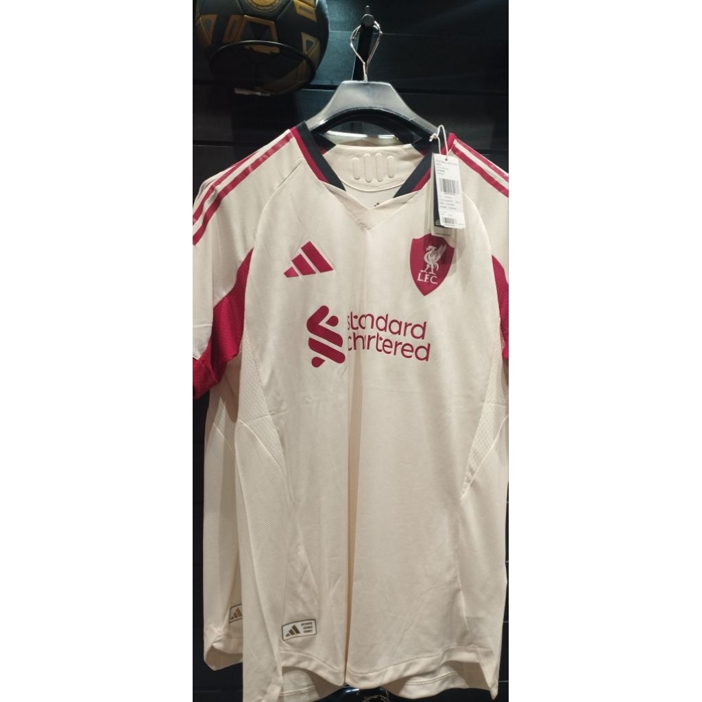 เสื้อฟุตบอล ลิเวอร์พูล Liverpool Away สีขาว เกรด player 2025/2026 ของแท้ มือ1 ป้ายไทย