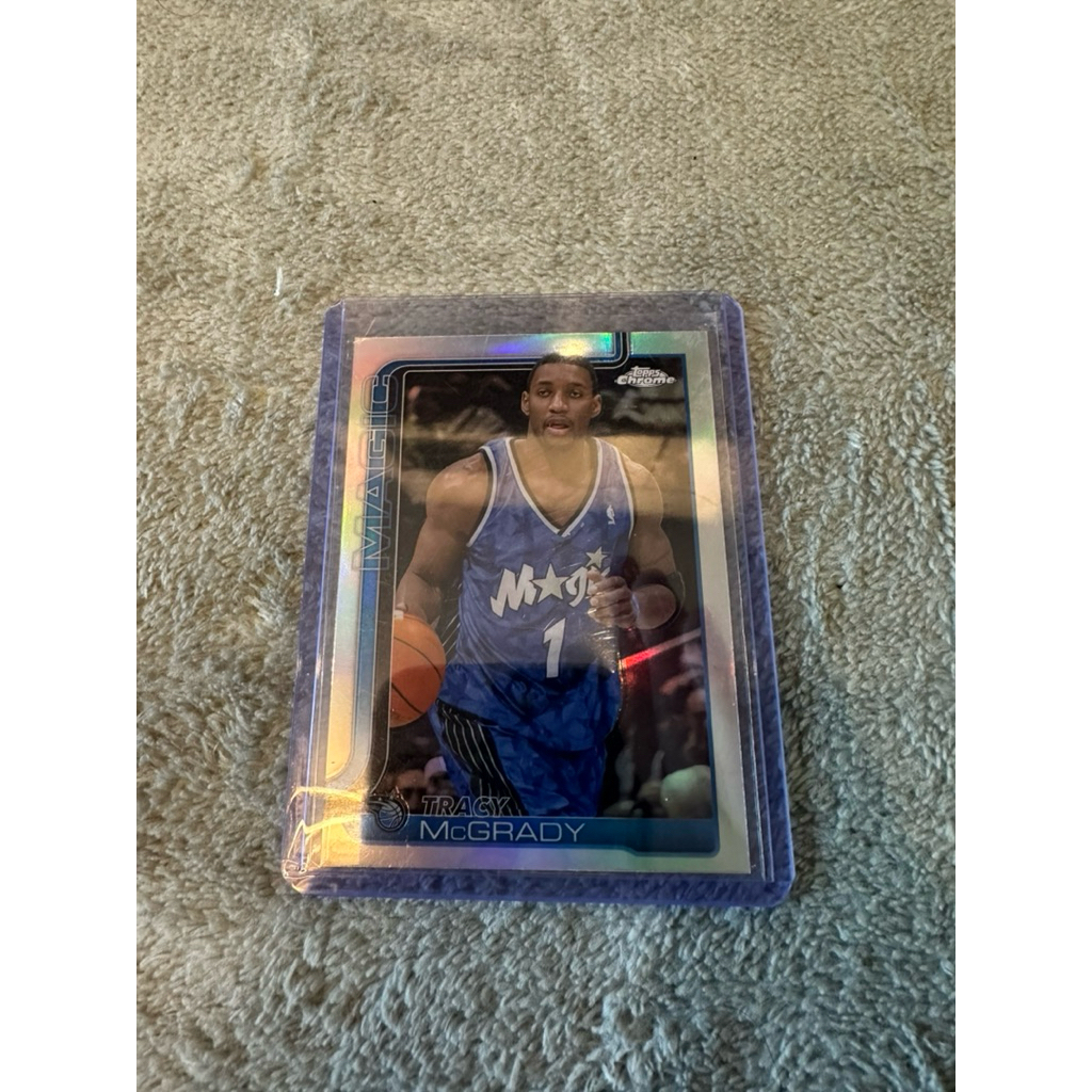 การ์ด Topps chrome Basketball Tracy McGrady(Refractor)